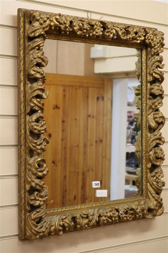 A gilt mirror, w.47cm